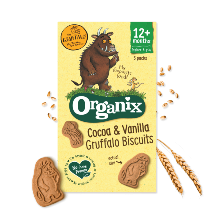 Μπισκότα με Κακάο & Βανίλια 'Gruffalo' +12μ (5x20γρ) Organix
